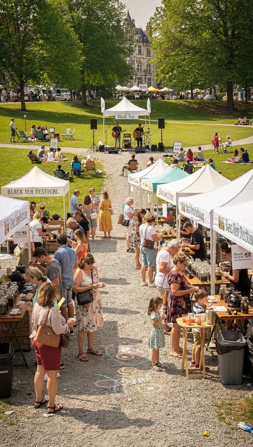 Image d’un petit-déjeuner belge accompagné d’une tasse de thé noir.